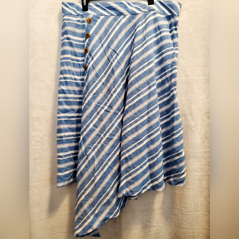 FRESH produce XL Striped Skirt 100% Cotton #A9